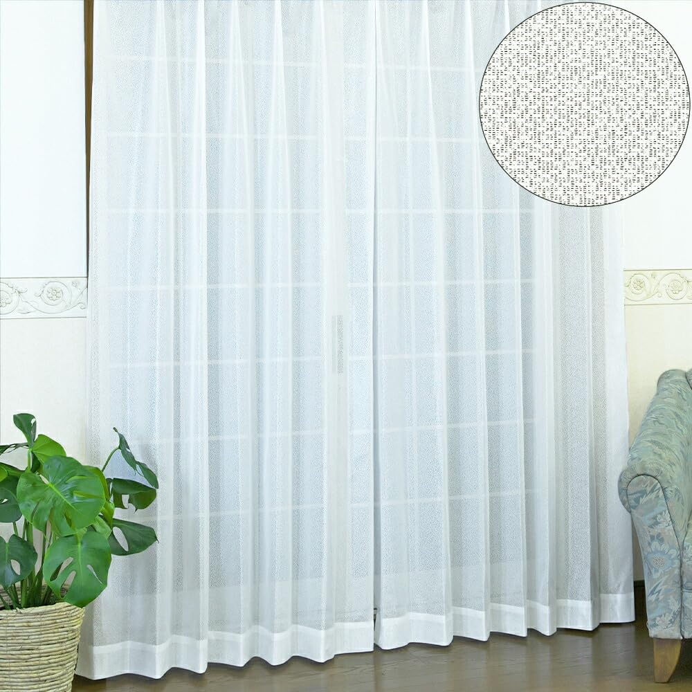 Amazon｜国産でお得なミラーレース 【品番258／幅100（2枚入）×丈133cm